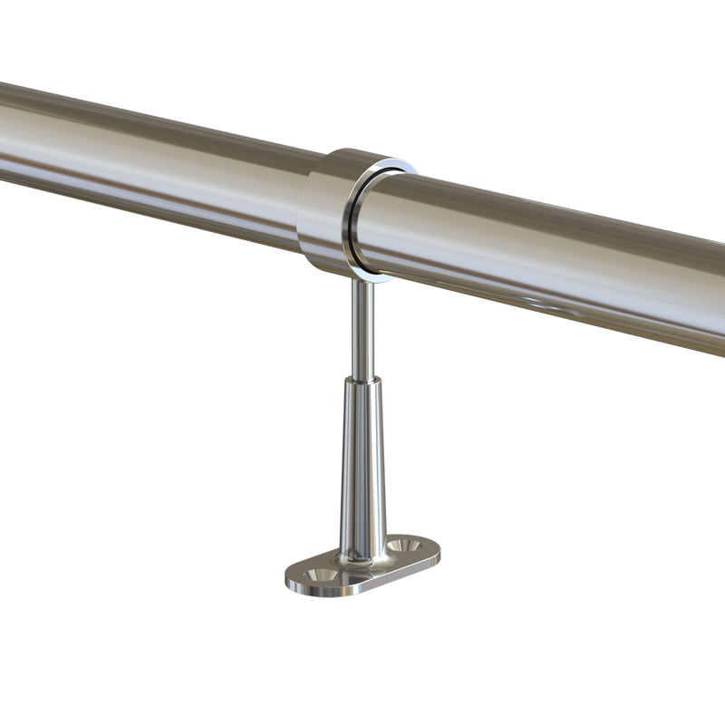 ADJUSTABLE TUBE SUPPORT D.25 - CHROME